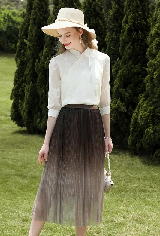 Autumn Gradient A-Line Skirt