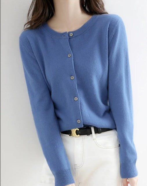 Round-Neck Knitwear Cardigan