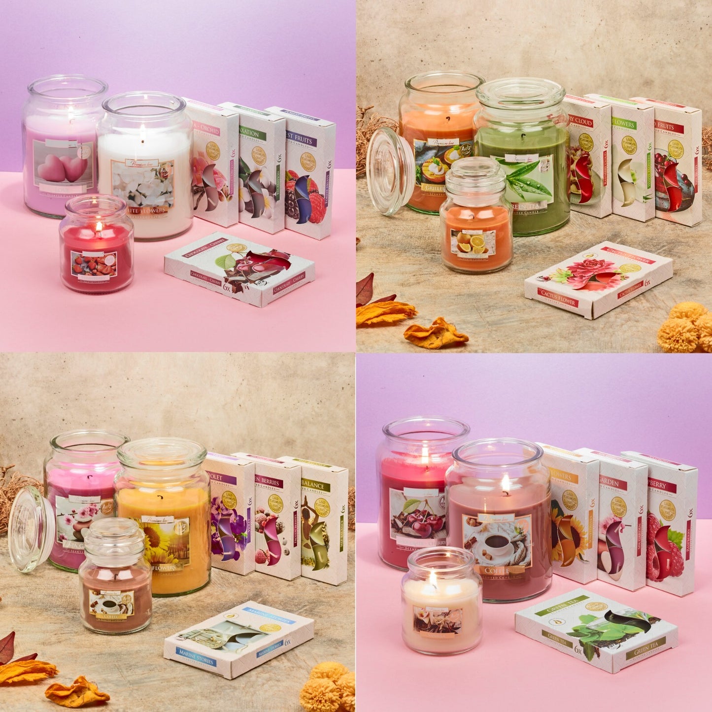 Glow Ensemble | 27-Piece Scented Candle & Tealight Gift Set with Large Glass Jar – A Fragranced Home Ritual