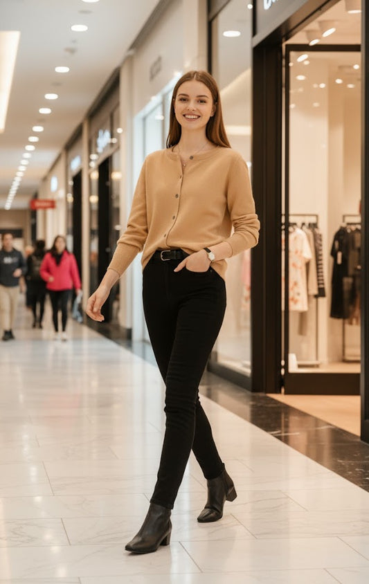 Round-Neck Knitwear Cardigan