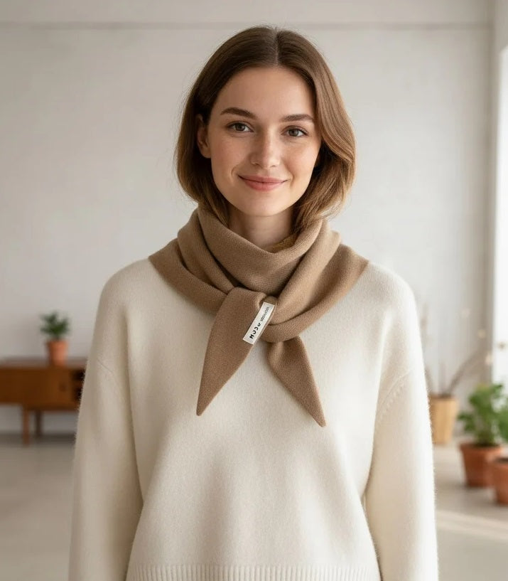 Knitted Triangle Scarf