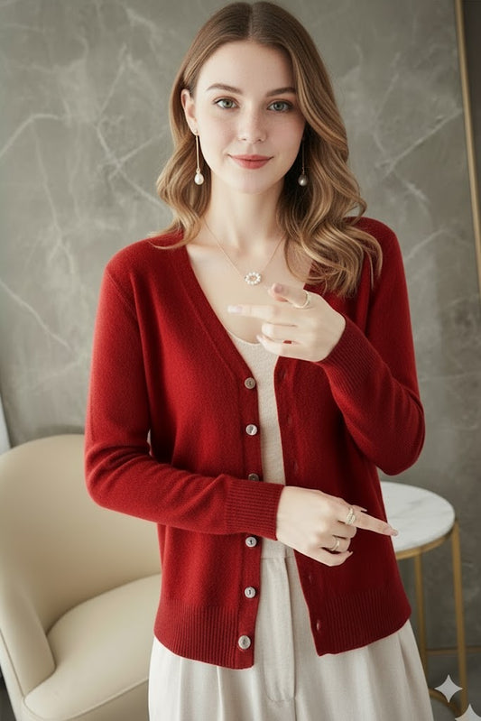 V-Neck Women’s Loose Sweater