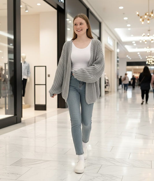 Vintage Harajuku Lantern Sleeve Women’s Cardigan Sweater – Korean Fall Streetwear, Chic Lazy Wind Y2K Style