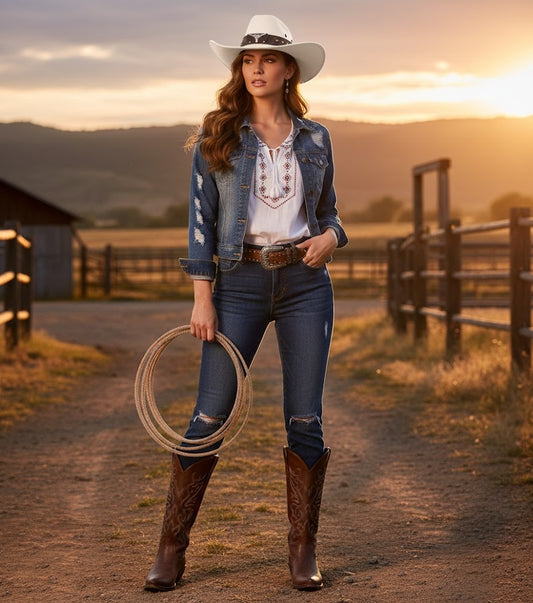 Vintage Western Suede Cowboy Hat