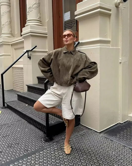 Women’s Loose Bat Sleeve Jacket – Effortless Elegance in Motion