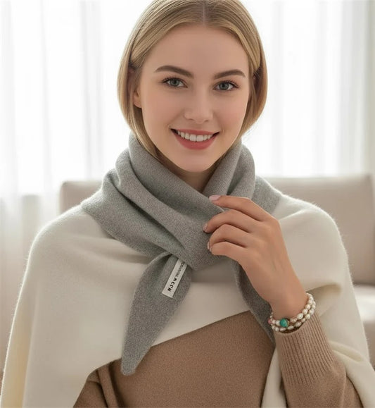 Knitted Triangle Scarf