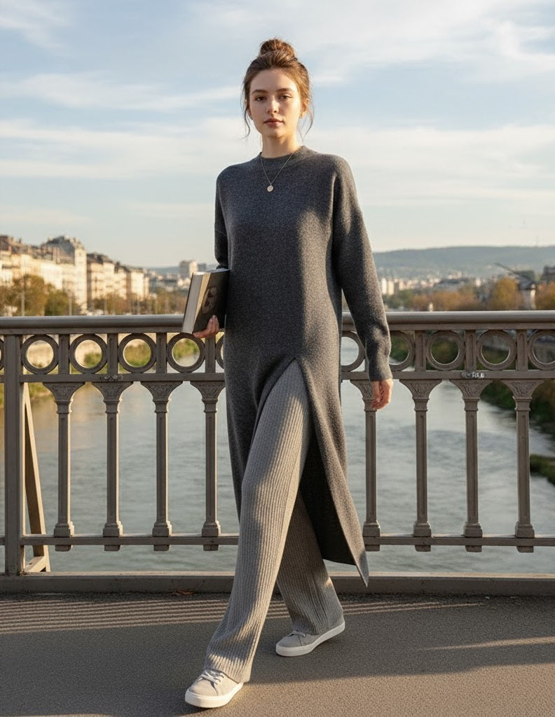 Women’s Chic Knitted Split Dress