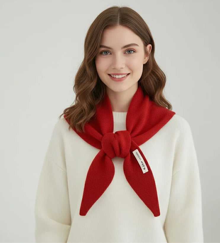 Knitted Triangle Scarf