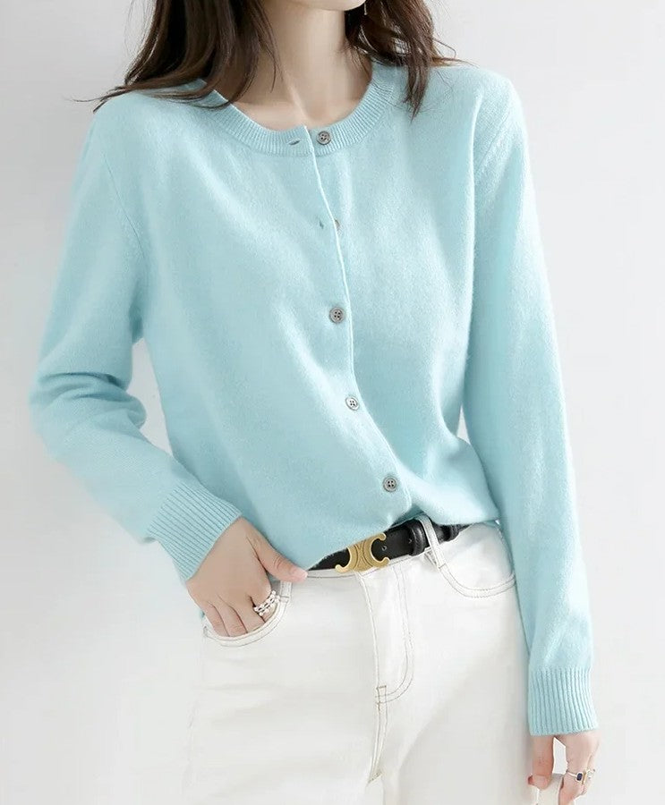 Round-Neck Knitwear Cardigan