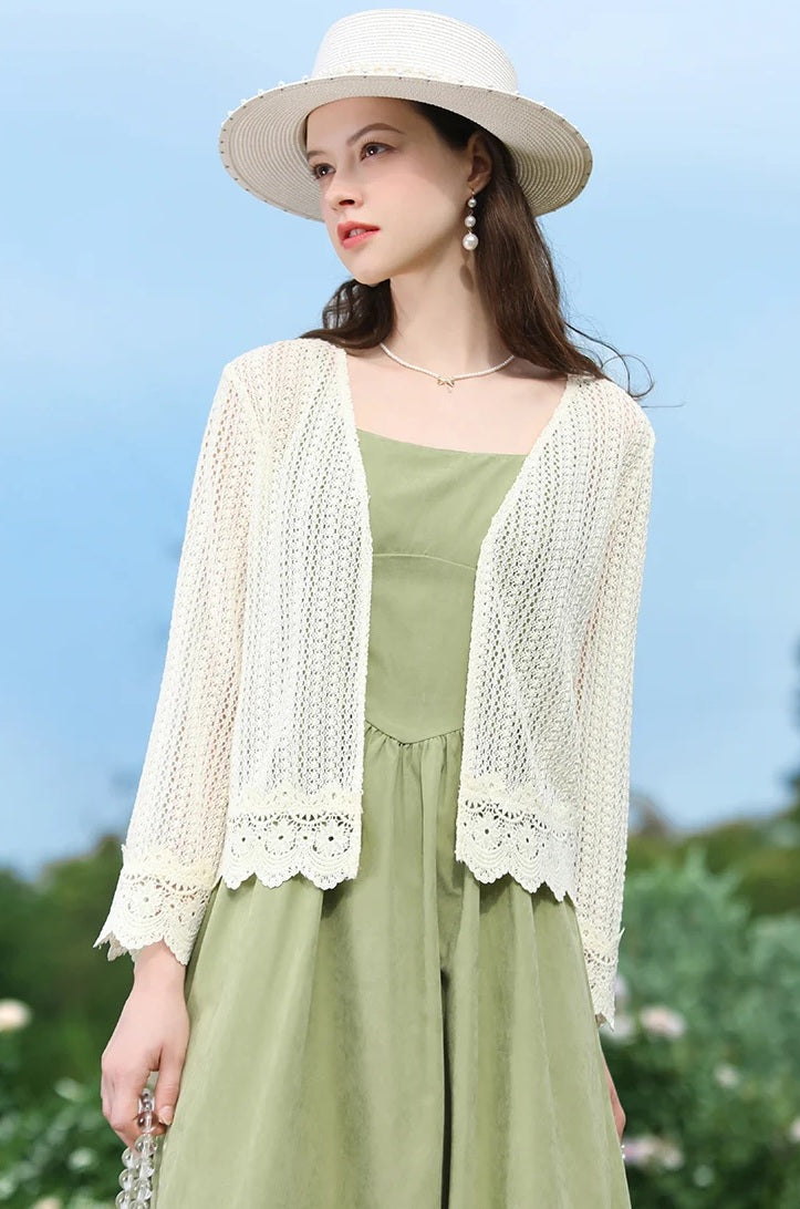 French Hollow-Out Cardigan