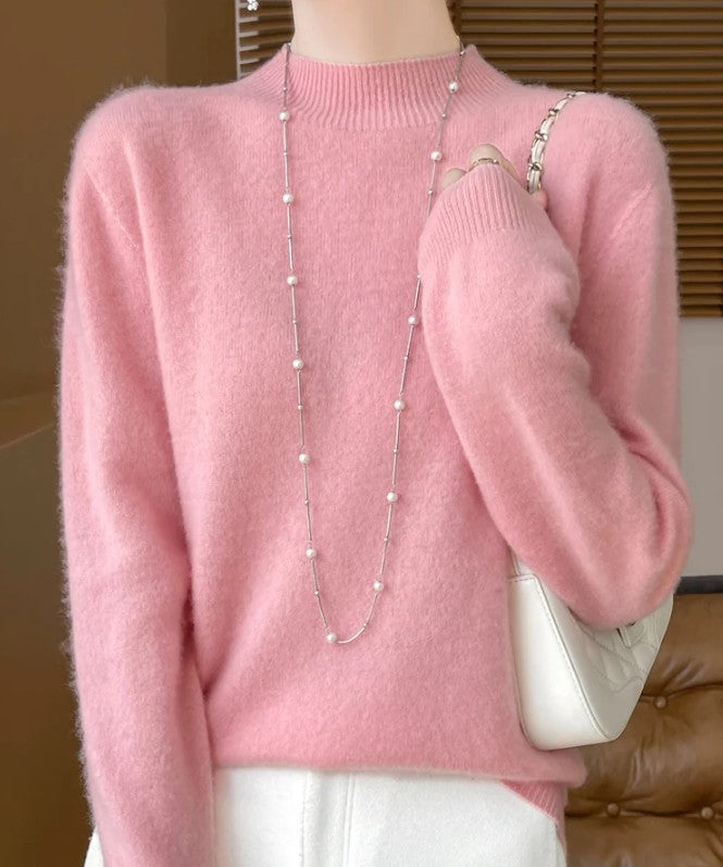 Pure Wool Mock-Neck Sweater