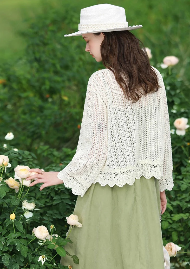 French Hollow-Out Cardigan