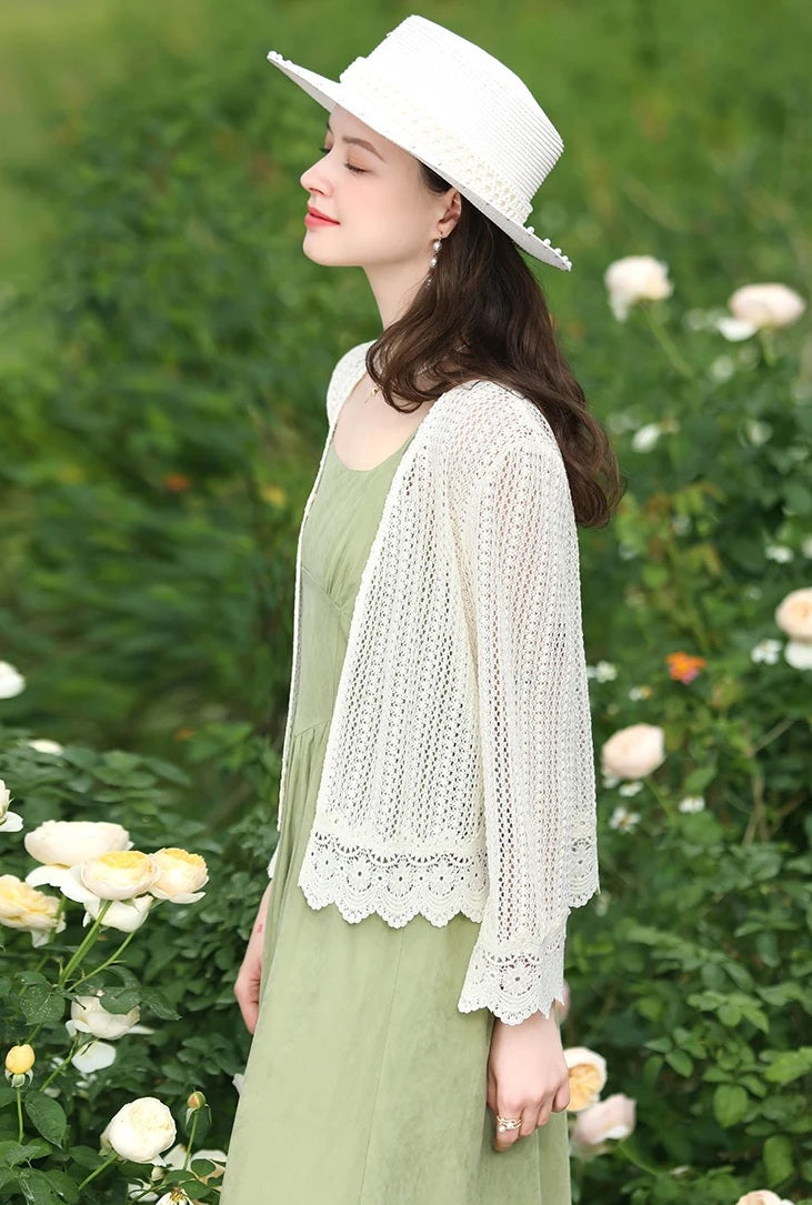 French Hollow-Out Cardigan