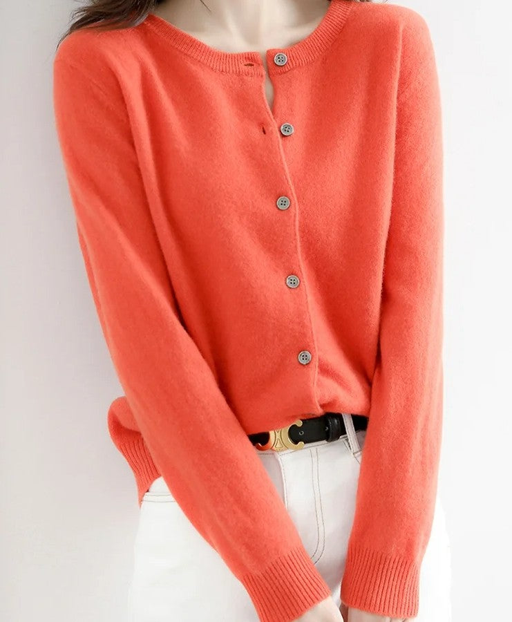 Round-Neck Knitwear Cardigan