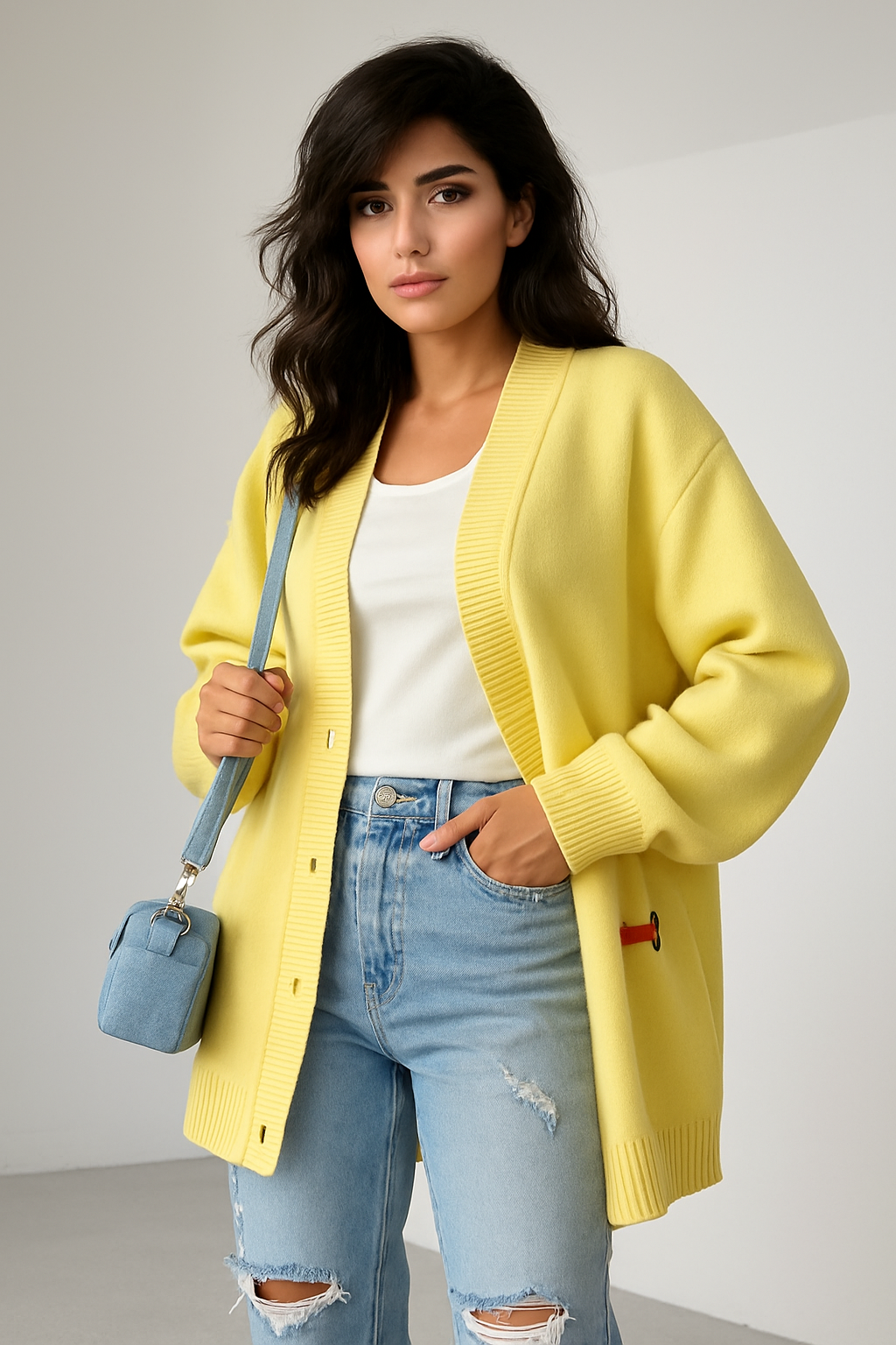 Embroidered Sausage Puppy Knit Cardigan