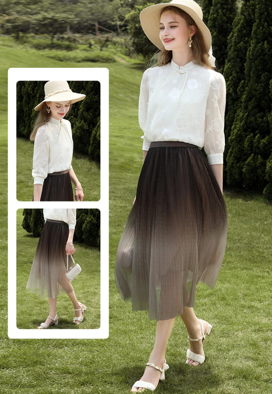 Autumn Gradient A-Line Skirt