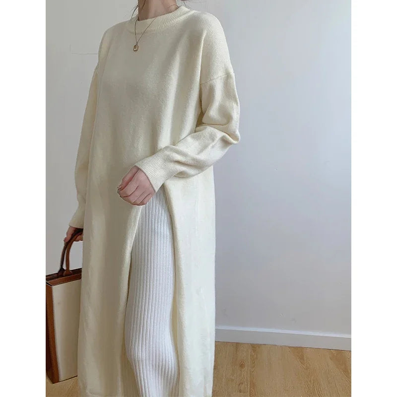 Women’s Chic Knitted Split Dress