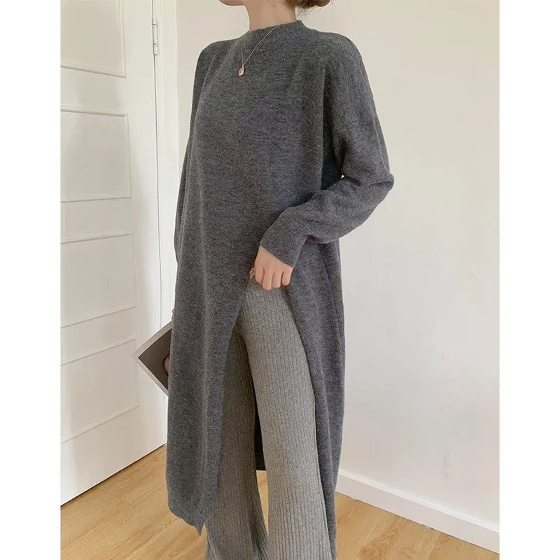 Women’s Chic Knitted Split Dress