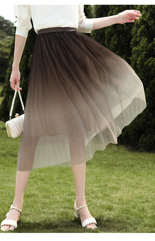 Autumn Gradient A-Line Skirt