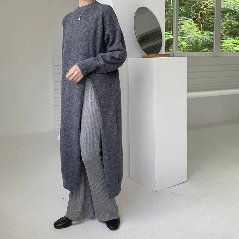 Women’s Chic Knitted Split Dress