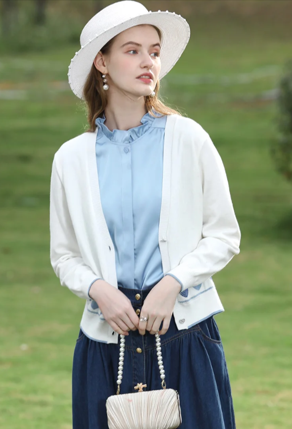 Beaded Collar Sleeveless Top