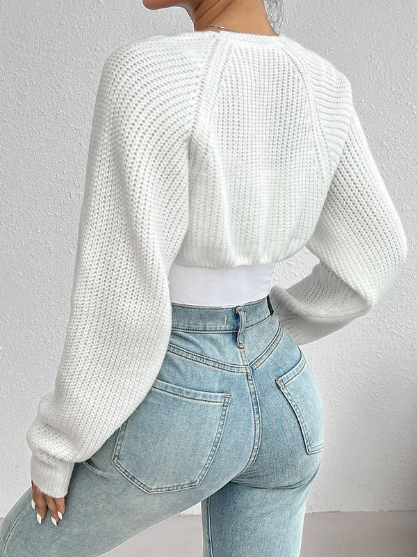 Open-Front Ribbed Cardigan