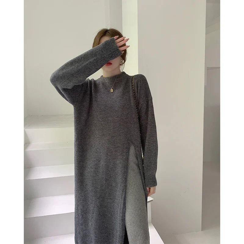 Women’s Chic Knitted Split Dress