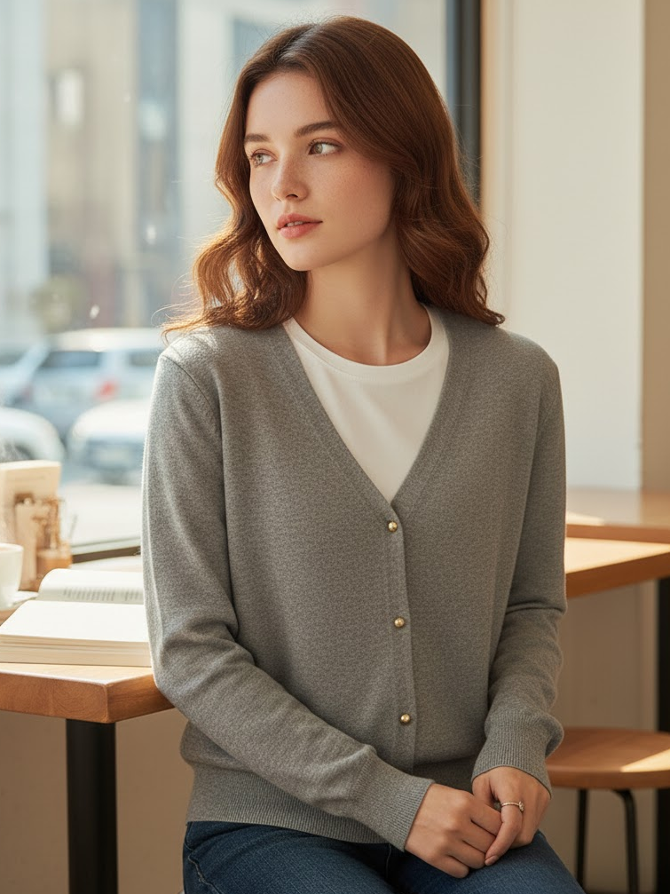 O-Neck Knit Cardigan