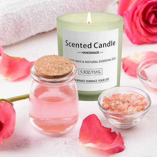 Scented Soy Candle Duo | 2×5.3oz Aromatherapy Candles for Women – Long-Burning Calm for Body & Mind, Ideal for Gifting & Self-Care Rituals