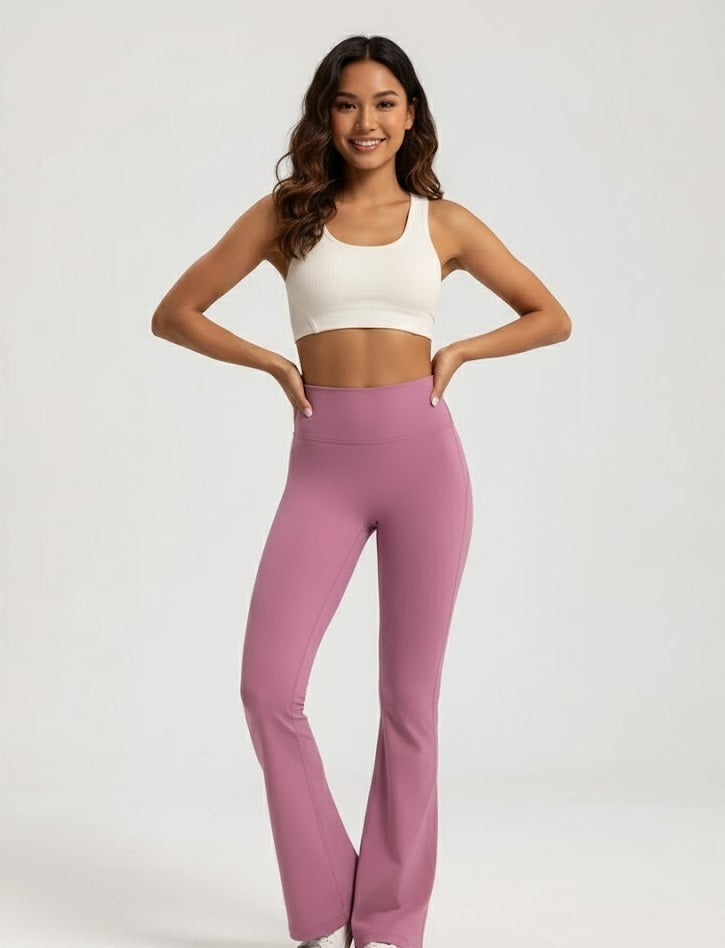 High-Waist Bell Bottom Fitness Pants