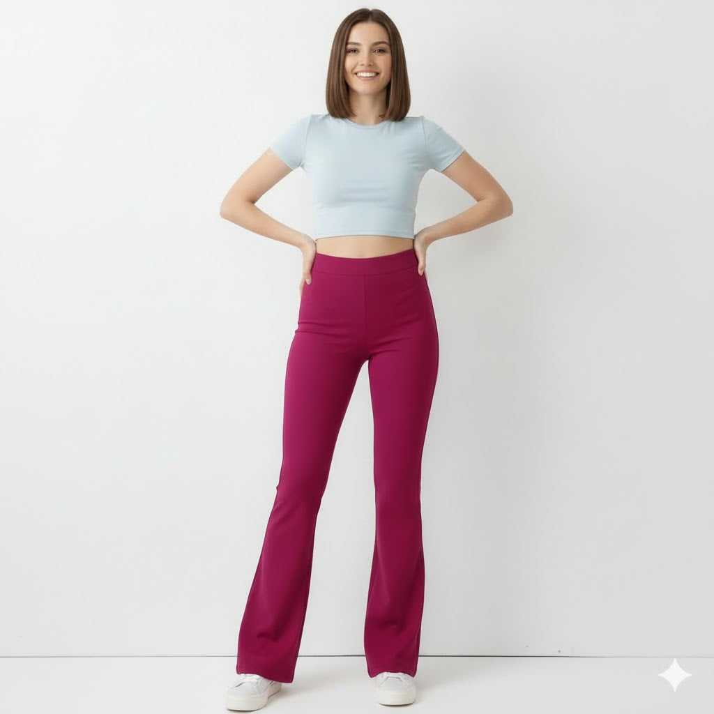 High-Waist Flared Yoga Leggings