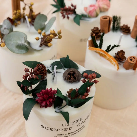 Amber Solace Pillar | Romantic Aromatherapy Soy Candle – Relaxing Home Accent for Weddings, Holidays & Gifting