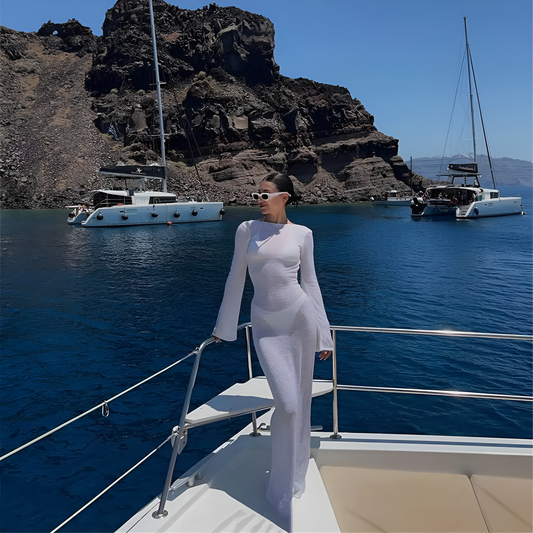 Sheer Wrapped Maxi Dress