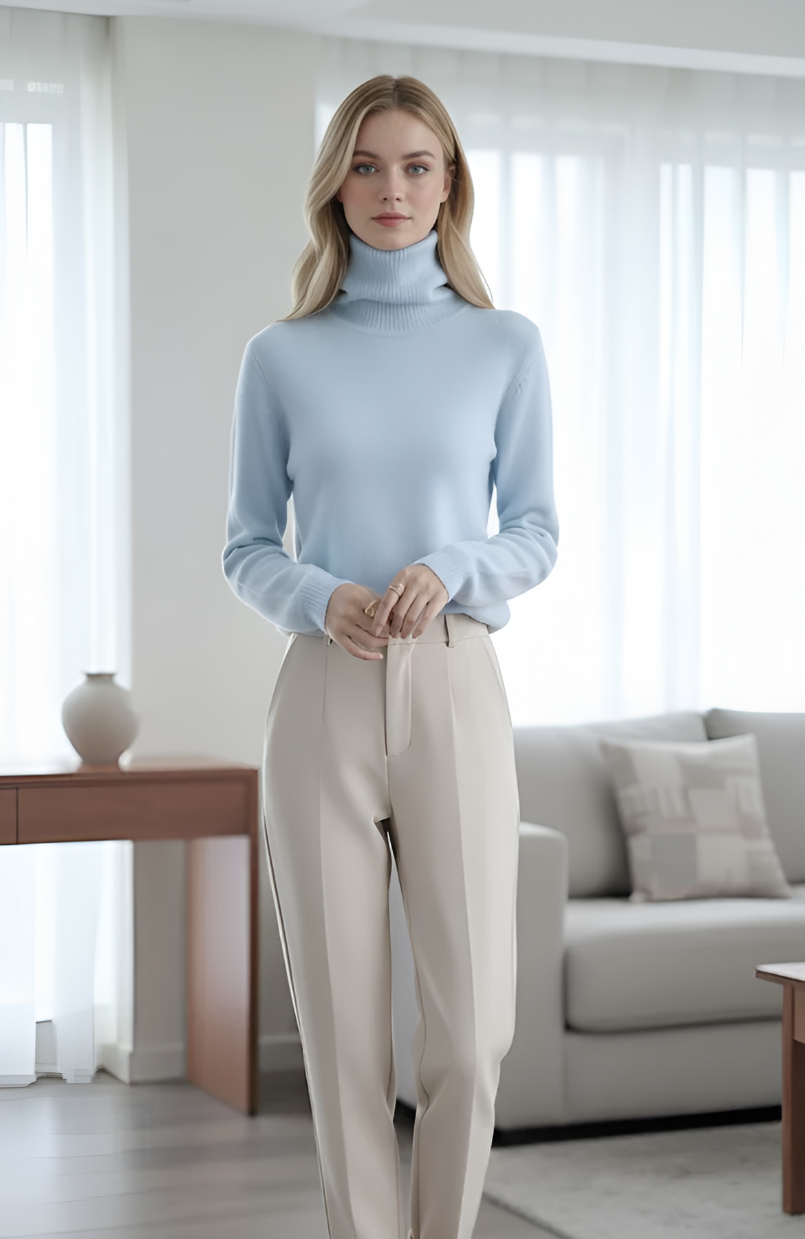 Mink Plush Turtleneck Sweater