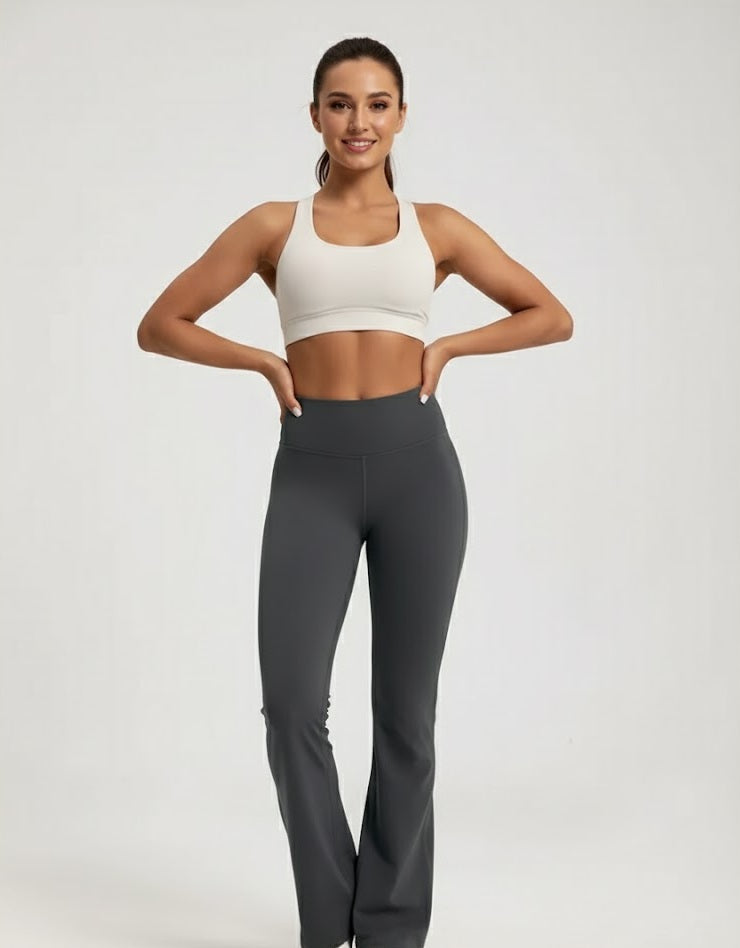 High-Waist Bell Bottom Fitness Pants