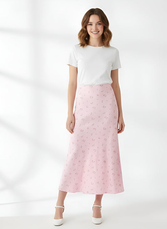 Printed Patchwork Maxi Skirt