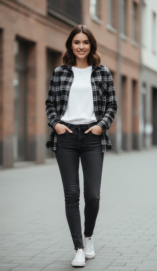 Vintage Oversized Plaid Shirt