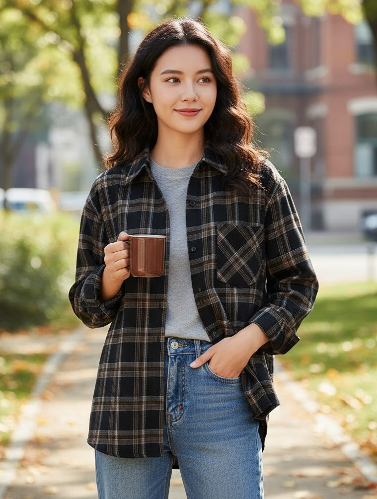 Vintage Oversized Plaid Shirt