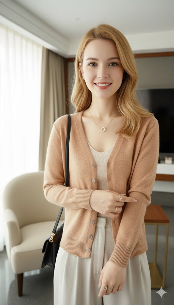 V-Neck Women’s Loose Sweater