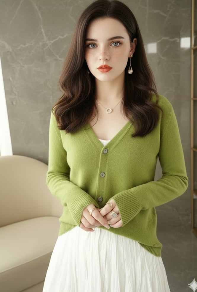 V-Neck Women’s Loose Sweater