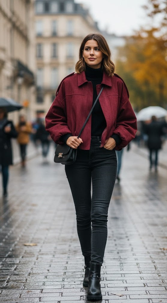 Vintage Oversized Bomber Jacket