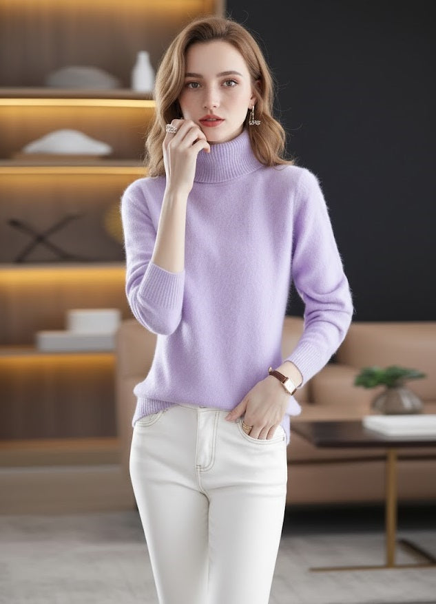 Mink Plush Turtleneck Sweater