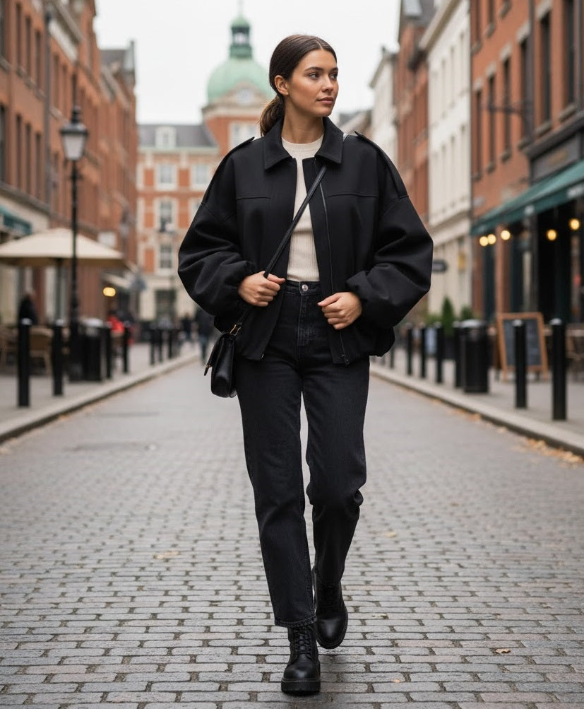 Vintage Oversized Bomber Jacket