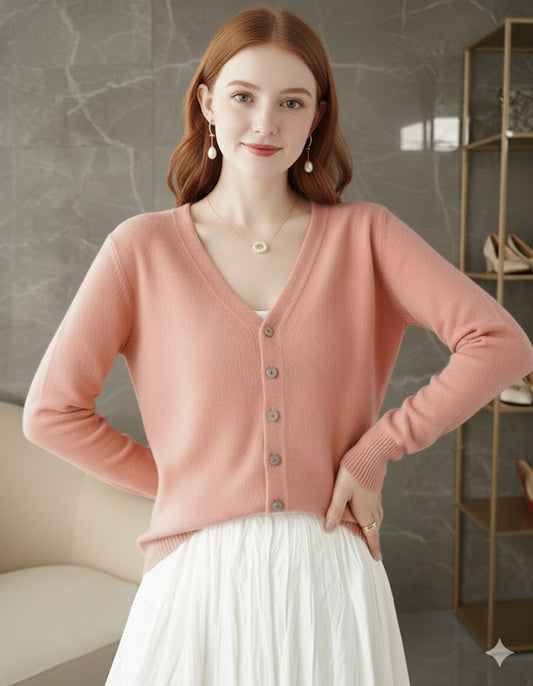 V-Neck Women’s Loose Sweater