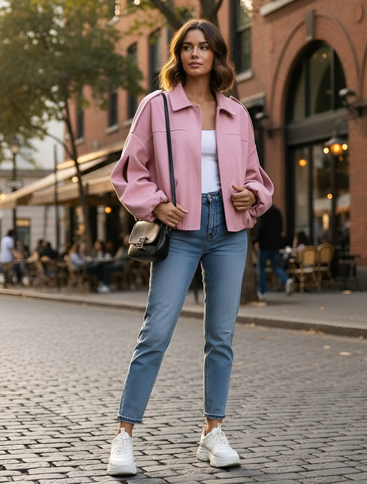 Vintage Oversized Bomber Jacket